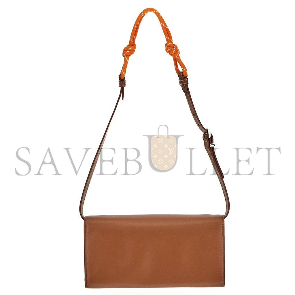 M*um*u leather with strap wallet 5mt025 (19*9.5*2cm)